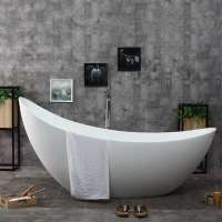 73inch CE &CUPC solid surface Resin stone Bathtub,Faux marble resin soaking bathtub